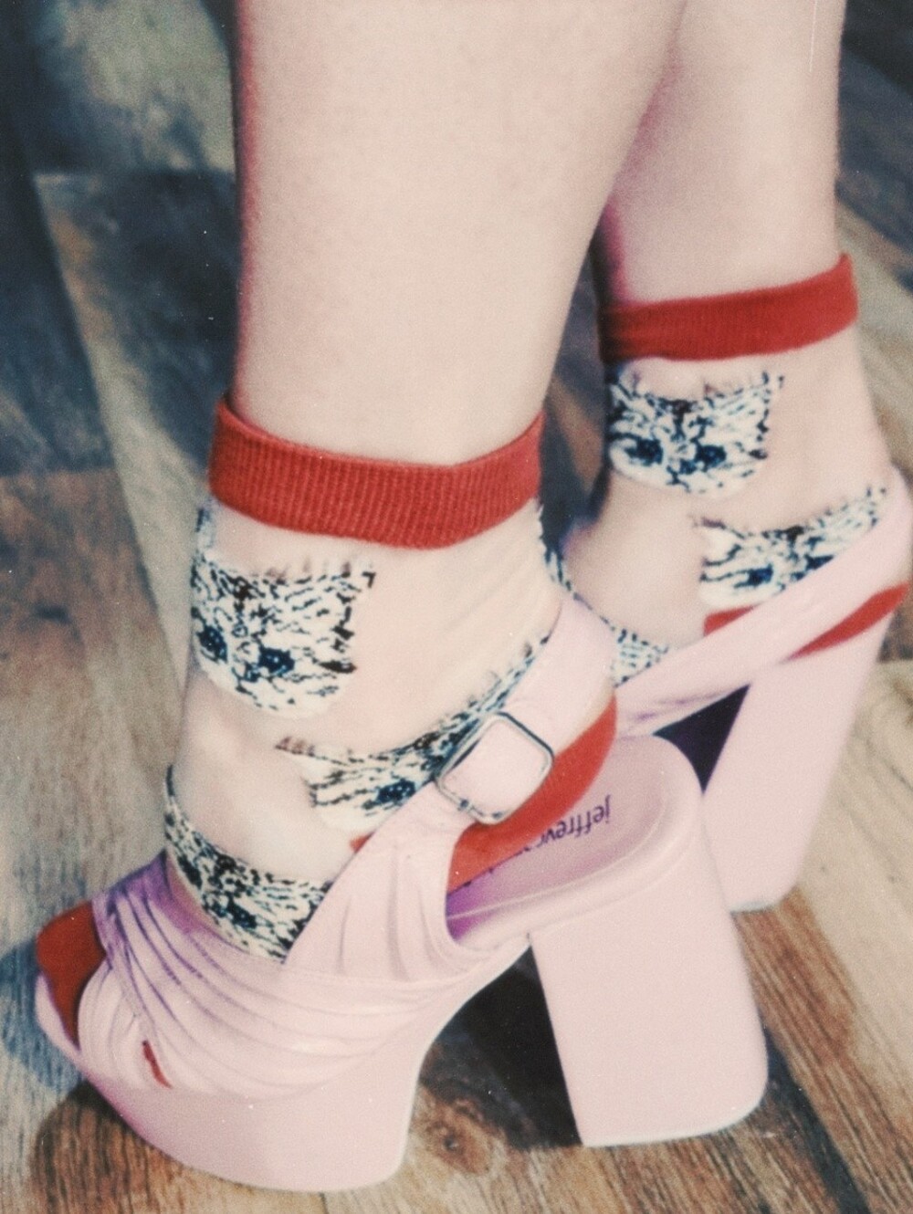 Jeffrey Campbell Pink Patent ROCK-IT-2 Platform Sandals 8.5